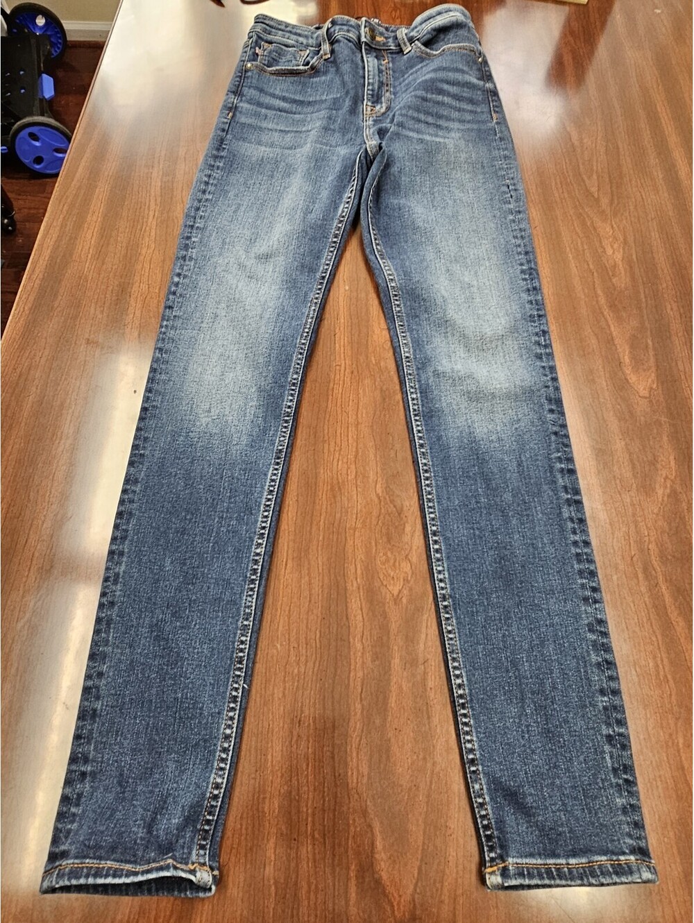 Vigoss Womens Size 27x29 Ace Super Skinny High Rise Blue Stretch Denim Jeans